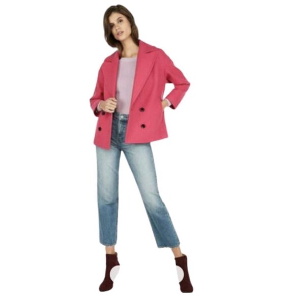 Express Wool Blend Jacket | Pink | Size M - Picture 9 of 9